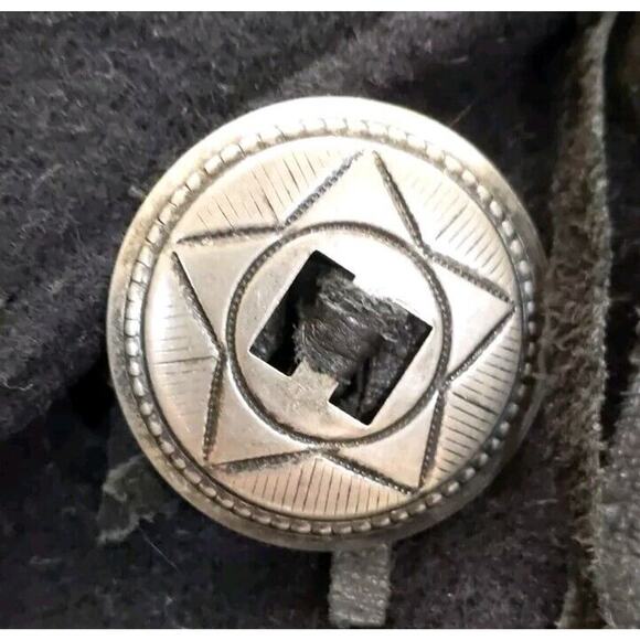 VTG Lorovi Wool Coat Women's L Black Western Fringe Wool Blend Pockets USA Made - Picture 8 of 15